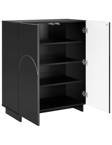Scarpiera 73 x 38 x 87,5 cm Legno ingegnerizzato Nero