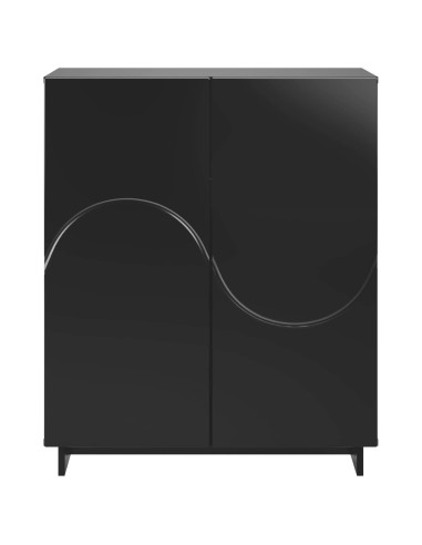 Scarpiera 73 x 38 x 87,5 cm Legno ingegnerizzato Nero