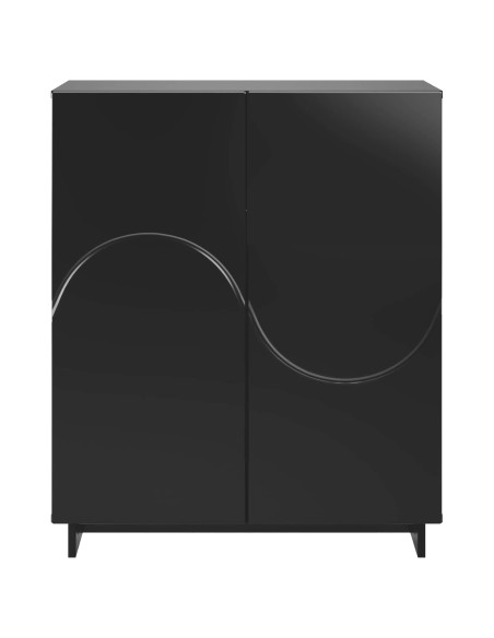 Scarpiera 73 x 38 x 87,5 cm Legno ingegnerizzato Nero