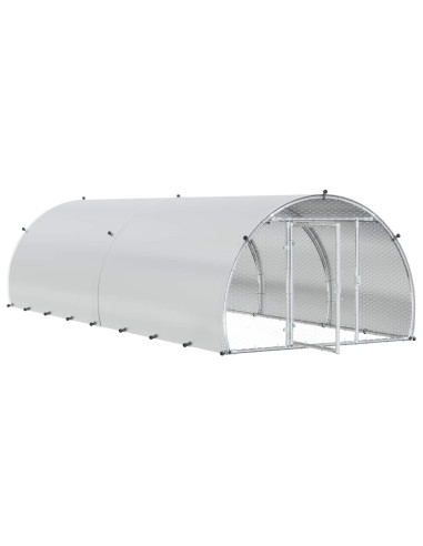 Pollaio Argento 400 x 150 x 100 cm Acciaio zincato