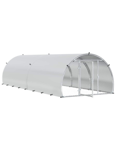 Pollaio Argento 400 x 150 x 100 cm Acciaio zincato