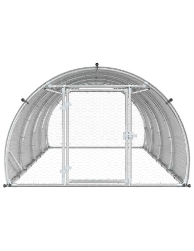 Pollaio Argento 400 x 150 x 100 cm Acciaio zincato