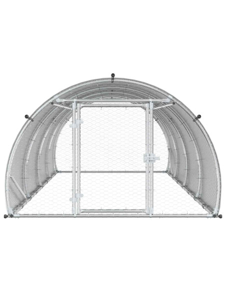 Pollaio Argento 400 x 150 x 100 cm Acciaio zincato