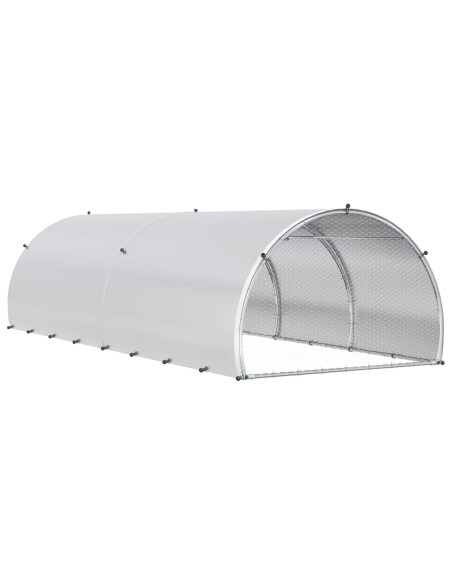 Pollaio Argento 400 x 150 x 100 cm Acciaio zincato
