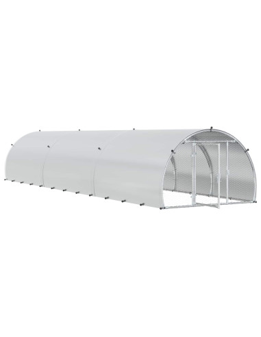 Pollaio Argento 600 x 150 x 100 cm Acciaio zincato