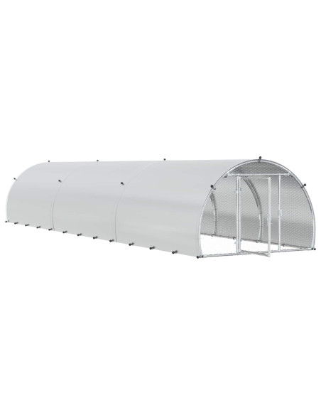 Pollaio Argento 600 x 150 x 100 cm Acciaio zincato