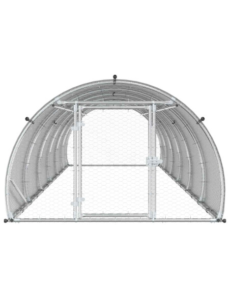 Pollaio Argento 600 x 150 x 100 cm Acciaio zincato