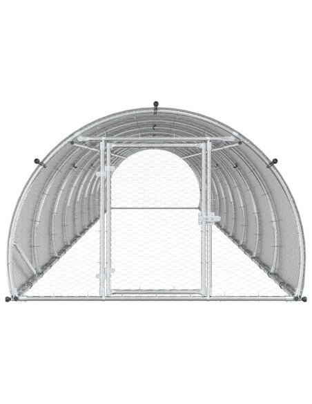 Pollaio Argento 1000 x 150 x 100 cm Acciaio zincato