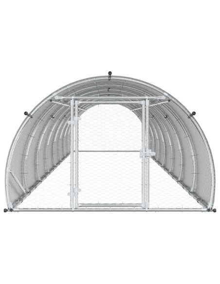 Pollaio Argento 800 x 150 x 100 cm Acciaio zincato