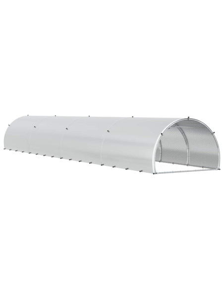 Pollaio Argento 800 x 150 x 100 cm Acciaio zincato
