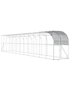Gabbia per Polli Contro il Muro Argento 1200 x 150 x 215 cm 2
