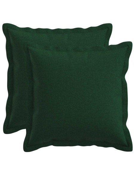 Cuscino con cuscino HOUTEN 2 pz Verde Scuro Lino