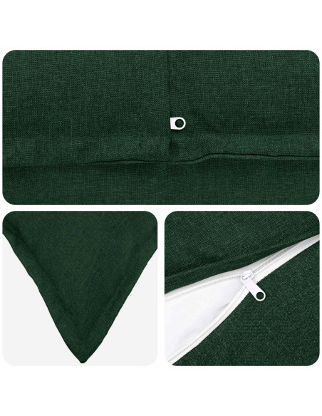 Cuscino con cuscino HOUTEN 2 pz Verde Scuro Lino