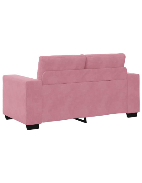 Divano 2 pcs Rosa 221 x 80 x 80 cm Velluto