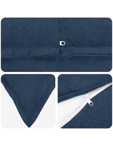 Cuscino con cuscino HOUTEN 2 pz Blu Lino