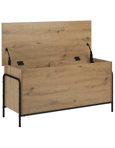 Scatola di Stoccaggio Rovere Artigianale 80 x 40 x 49,5 cm 2
