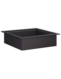 Anello per Focolare Nero 90 x 90 x 25 cm Acciaio