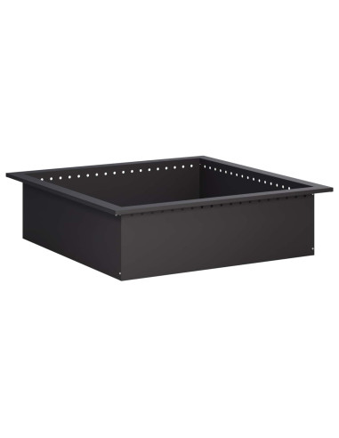 Anello per Focolare Nero 90 x 90 x 25 cm Acciaio