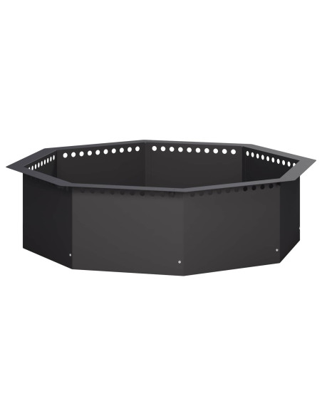 Anello per Focolare Nero 80 x 80 x 25 cm Acciaio