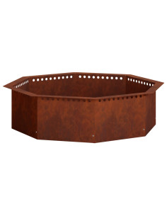 Anello per Focolare Ruggine 80 x 80 x 25 cm Acciaio Corten