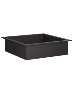 Anello per Focolare Nero 90 x 90 x 25 cm Acciaio