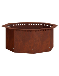 Anello per Focolare Ruggine 60 x 60 x 25 cm Acciaio Corten