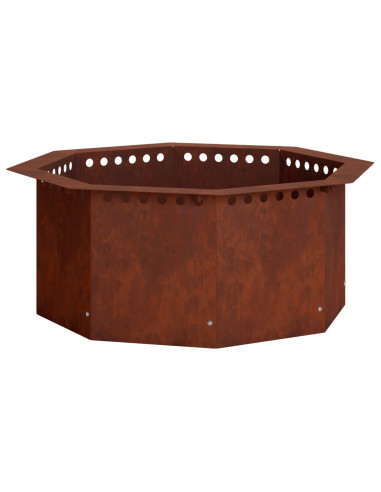 Anello per Focolare Ruggine 60 x 60 x 25 cm Acciaio Corten