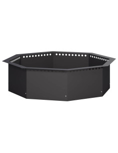 Anello per Focolare Nero 90 x 90 x 25 cm Acciaio