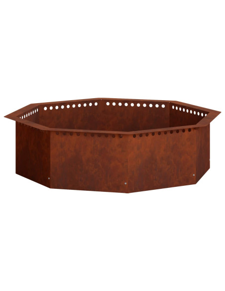 Anello per Focolare Ruggine 100 x 100 x 25 cm Acciaio Corten