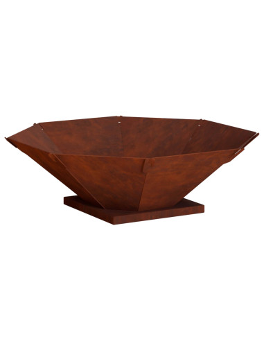 Focolare Ruggine 50 x 50 x 15,5 cm Acciaio Corten