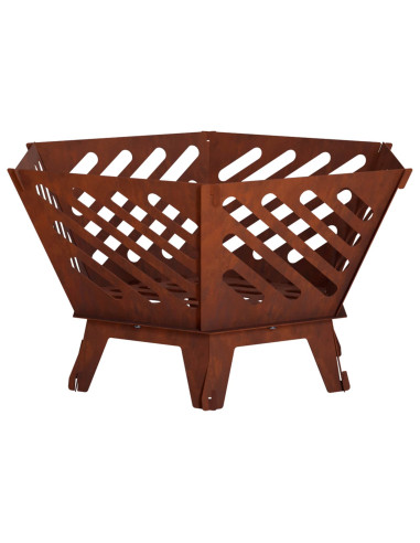Focolare Ruggine 60 x 53 x 30 cm Acciaio Corten