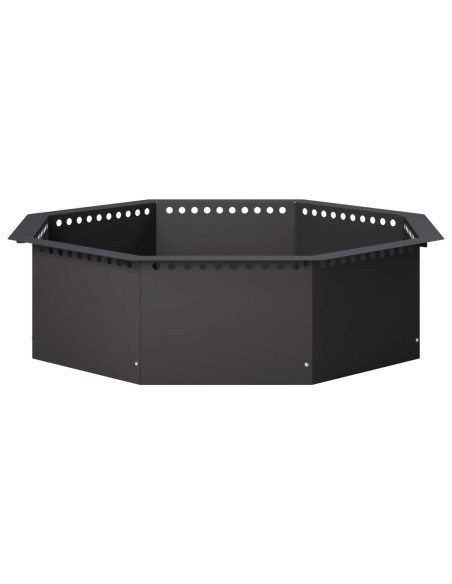 Anello per Focolare Nero 80 x 80 x 25 cm Acciaio