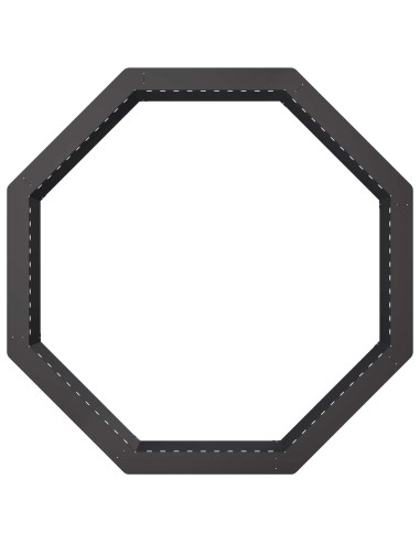 Anello per Focolare Nero 80 x 80 x 25 cm Acciaio