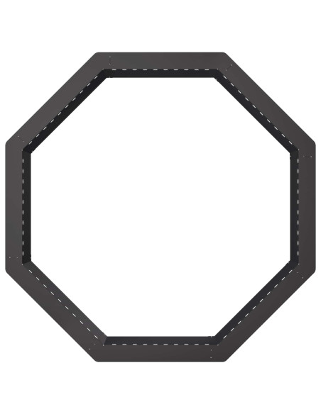 Anello per Focolare Nero 80 x 80 x 25 cm Acciaio