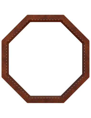 Anello per Focolare Ruggine 80 x 80 x 25 cm Acciaio Corten