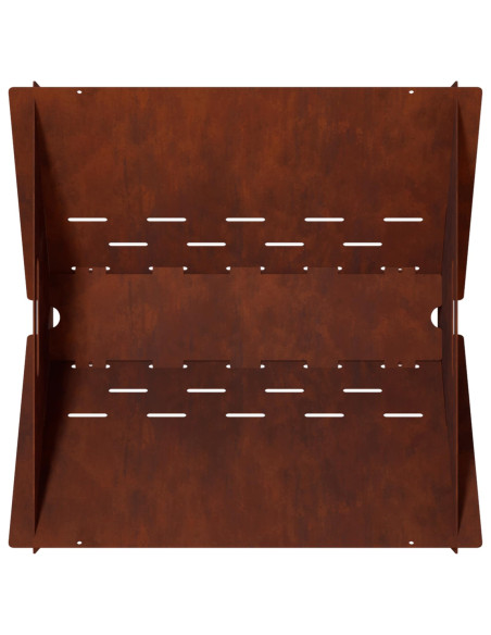 Focolare Ruggine 40 x 40 x 20 cm Acciaio Corten