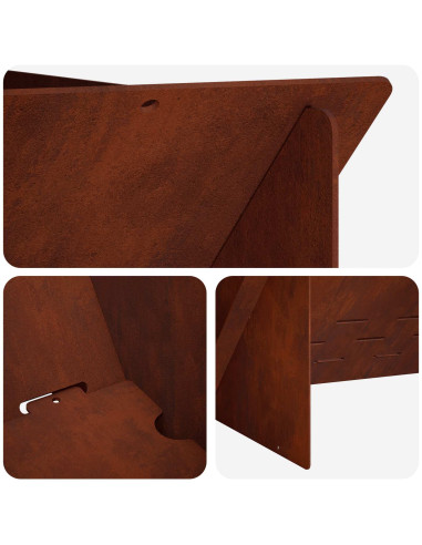 Focolare Ruggine 40 x 40 x 20 cm Acciaio Corten