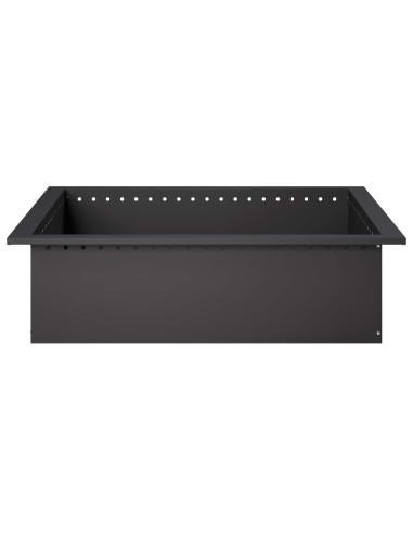 Anello per Focolare Nero 80 x 80 x 25 cm Acciaio