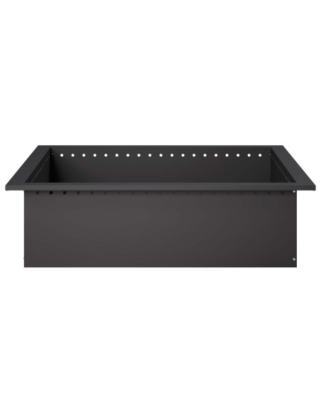 Anello per Focolare Nero 80 x 80 x 25 cm Acciaio