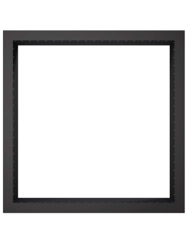 Anello per Focolare Nero 80 x 80 x 25 cm Acciaio