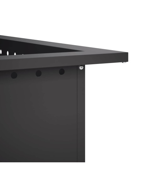 Anello per Focolare Nero 90 x 90 x 25 cm Acciaio