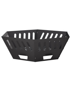 Focolare Nero 80 x 80 x 28 cm Acciaio 2