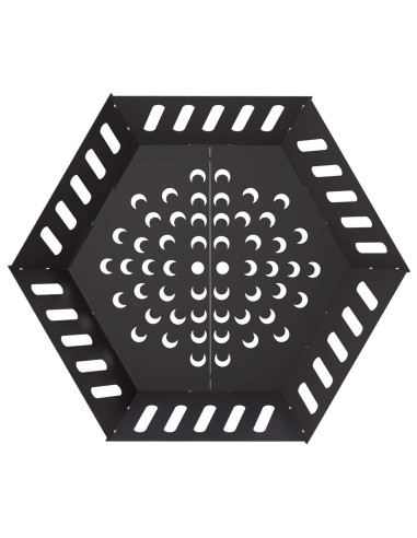 Focolare Nero 80 x 80 x 28 cm Acciaio