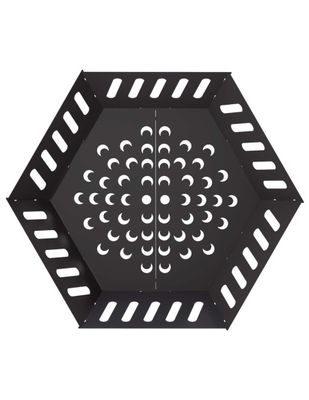 Focolare Nero 80 x 80 x 28 cm Acciaio