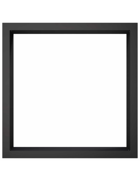 Anello per Focolare Nero 90 x 90 x 25 cm Acciaio