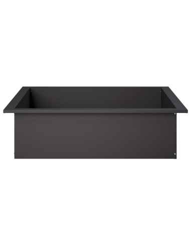 Anello per Focolare Nero 90 x 90 x 25 cm Acciaio