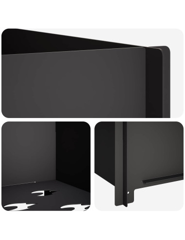 Focolare Nero 60 x 60 x 30 cm Acciaio