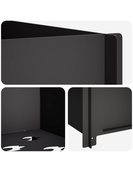 Focolare Nero 60 x 60 x 30 cm Acciaio