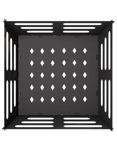 Focolare Nero 60 x 60 x 30 cm Acciaio