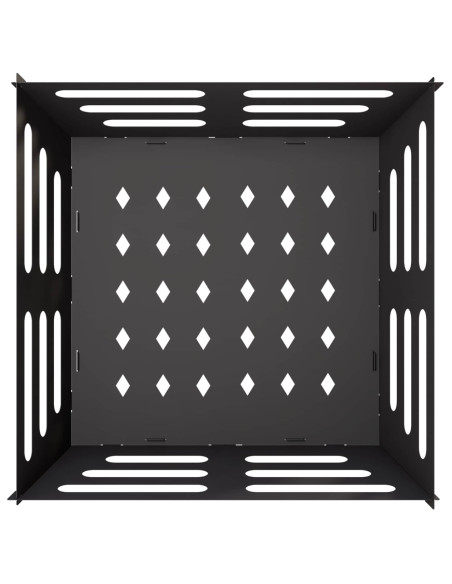 Focolare Nero 60 x 60 x 30 cm Acciaio